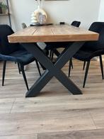 Vier eetkamer stoelen, velvet, zwart, Huis en Inrichting, Stoelen, Ophalen, Zo goed als nieuw, Zwart, Vier