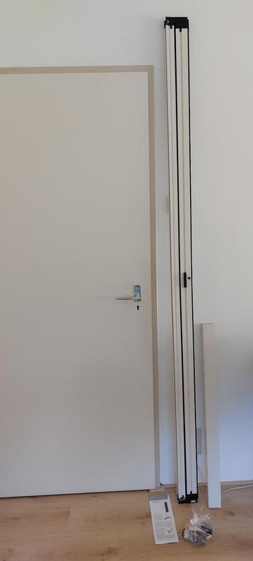 Hordeur in Plissé, Plisséhordeur, wit, 223 x 89 cm, handleid beschikbaar voor biedingen
