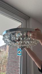 Mooie plafondlamp met kristallen, Ophalen, Zo goed als nieuw, Metaal