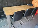 Eettafel Acacia truffel 190, Ophalen, Gebruikt, 50 tot 100 cm, Vijf personen of meer