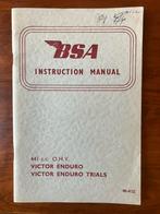 BSA Victor Enduro trials 441 cc ohv instruction manual, Ophalen of Verzenden, Overige merken