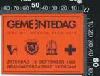 Sticker: Brandweergarage Veendam - Gemeentedag 1992, Overige typen, Ophalen of Verzenden, Zo goed als nieuw