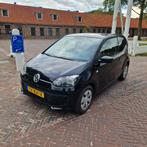 VW up! Zwart van 2012. Hand geschakeld., Auto's, Voorwielaandrijving, Euro 5, Stof, Airconditioning