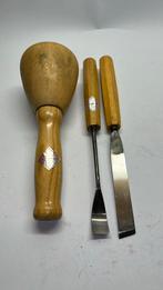 2 Dastra gutsen + klopper ( beeldhouwgereedschap gereedschap, Hobby en Vrije tijd, Ophalen of Verzenden, Zo goed als nieuw