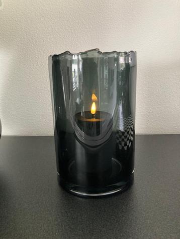 Luxury Windlicht Ribbed Smoke Nieuw! beschikbaar voor biedingen