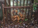 Sm ijzeren ornament rozet v hek balustrade deurrooster enz., Tuin en Terras, Tuinhekken en Hekwerk, Ophalen, IJzer, Sierhekwerk