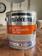 SIKKENS BINNEN VERF RAL 9016 Rubbol BL Rezisto Satin, Doe-het-zelf en Verbouw, Verf, Beits en Lak, Ophalen, Wit, Nieuw, Verf