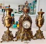 Japy Frères klok + 2 cassolettes schouwgarnituur, Ophalen of Verzenden