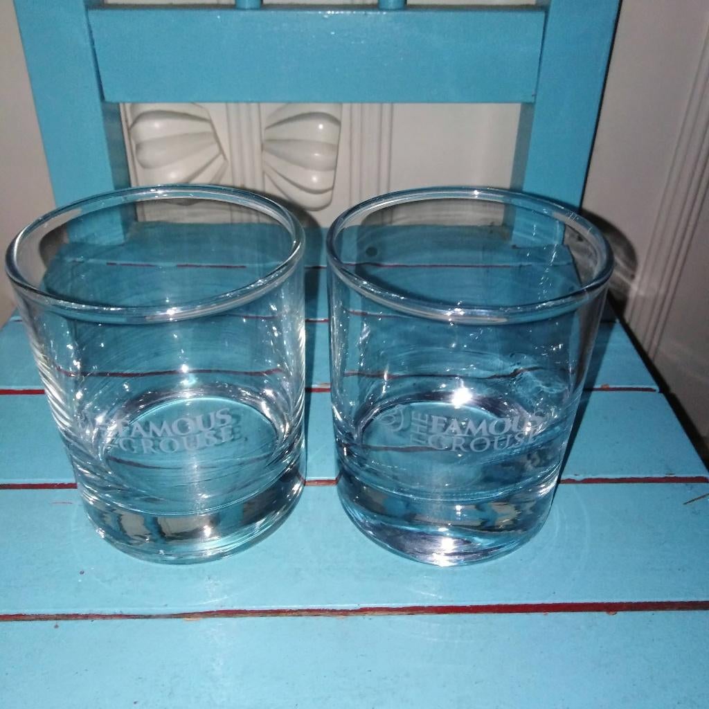 The Famous Grouse Scotch whisky glazen helder 2 stuks, Ophalen, Zo goed als nieuw, Overige typen