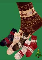 KERST SOKKEN RENDIER  - 4 PAAR !, Kleding | Dames, Sokken en Kousen, Ophalen of Verzenden, Nieuw, Overige kleuren, Sokken en Kniesokken