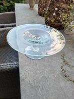 Glazen taartschaal, Ophalen of Verzenden, Gebruikt, Rond, Glas