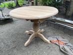 Eiken uitschuifbare tafel onbehandeld, Huis en Inrichting, Tafels | Eettafels, Ophalen of Verzenden