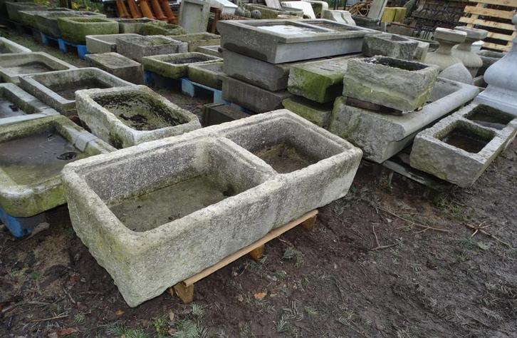 oude handgekapte franse stenen gootsteen wasbak, Antiek en Kunst, Curiosa en Brocante, Ophalen