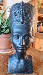 Mooie EGYPTISCHE BUSTE Nefertiti zwart Egypte Farao, Ophalen of Verzenden, Gebruikt