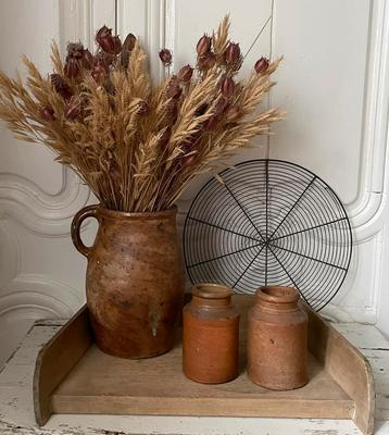 Brocante oud houten hakblok / snijplank beschikbaar voor biedingen