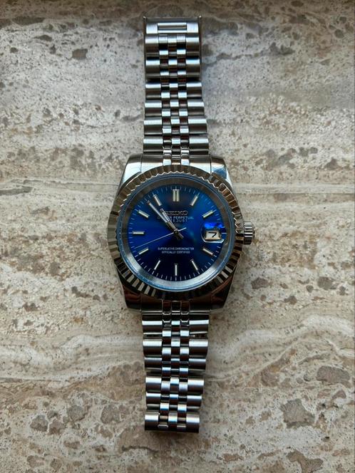 Seiko Blue Sunrise Horloge | Nieuw en Ongedragen, Sieraden, Tassen en Uiterlijk, Horloges | Dames, Zo goed als nieuw, Seiko, Staal
