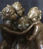 Bronzen 3 Gratien, A.Canova, stempel schitteren zuiver brons, Antiek en Kunst, Ophalen of Verzenden