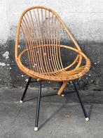 Stoel '60s ( rotan ) Retro/Vintage/Design, Huis en Inrichting, Stoelen, Ophalen, Gebruikt, Bruin, Vintage