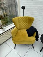 Stijlvolle groene fauteuil, Huis en Inrichting, Fauteuils, Ophalen, Zo goed als nieuw, Minder dan 75 cm, 50 tot 75 cm