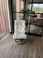 Draaifauteil IKEA Smedstra met wit kussen wasbaar, Huis en Inrichting, Ophalen, Gebruikt, Wit, Metaal