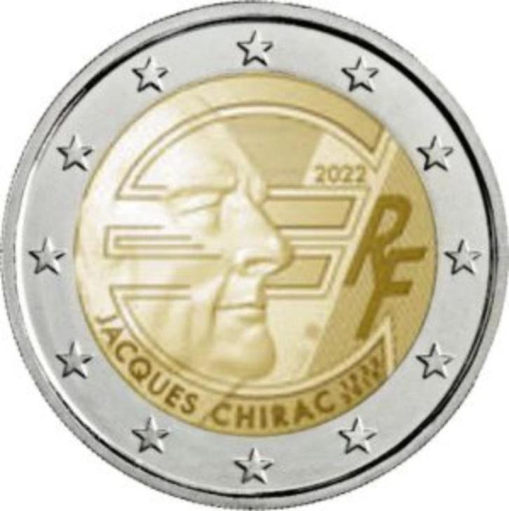 2 Euro Frankrijk 2022 - Jacques Chirac - UNC, Postzegels en Munten, Munten | Europa | Euromunten, Losse munt, 2 euro, Frankrijk