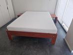 Auping bed 140x200, incl nachtkastjes, Ophalen, Gebruikt, Bruin, Tweepersoons