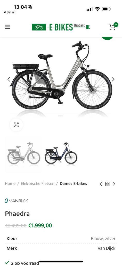 Zga nlieuw! Van Dijck elektrische damesfiets slechts 133 km!, Fietsen en Brommers, Elektrische fietsen, Zo goed als nieuw, Overige merken