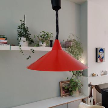 Vintage IKEA Heksenhoed trekpendel lamp (model T710), rood beschikbaar voor biedingen