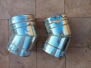 Isoduct dubbelwandig rvs bocht 40 graden 150/200 mm beschikbaar voor biedingen