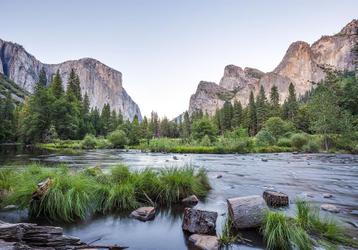 Yosemite Park fotobehang, Californie, bergmeer behang beschikbaar voor biedingen