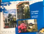 Puzzels 3x1000 stukjes; Wild Horse puzzel box, Ophalen of Verzenden, Meer dan 1500 stukjes, Zo goed als nieuw, Legpuzzel