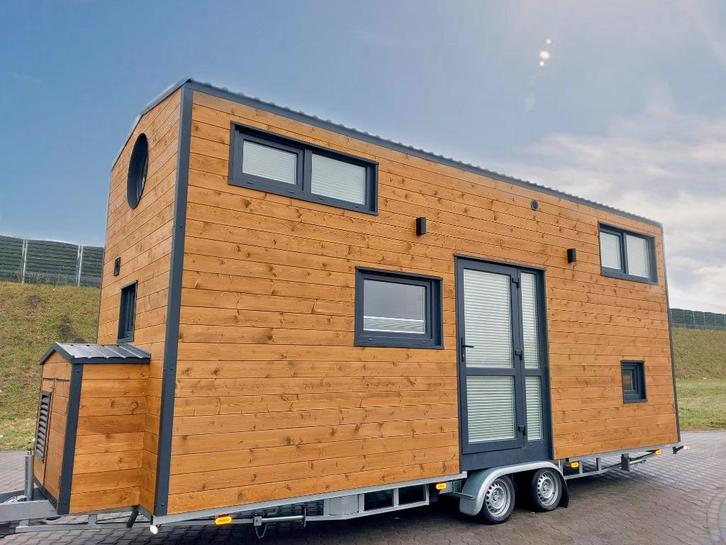 Charmante Tiny House vol Comfort & Karakter, 4 pers. 7.2m, Caravans en Kamperen, Stacaravans, tot en met 4, Ophalen of Verzenden