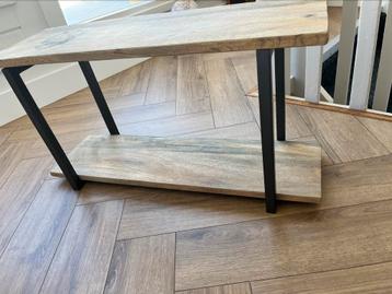 industriële houten wandrek/plank - industrial double shelf