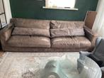 Leren bankstel + fauteuil + leuning tas, Huis en Inrichting, Banken | Bankstellen, Ophalen, 250 tot 300 cm, Gebruikt, 100 tot 125 cm