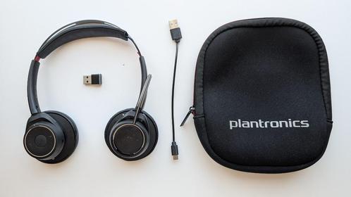 Plantronics Voyager Focus UC (Poly) Headset, Computers en Software, Headsets, Zo goed als nieuw, Over-ear, Draadloos, Inklapbare microfoon