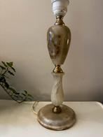 Albasten tafellamp met messing details, Antiek en Kunst, Ophalen of Verzenden
