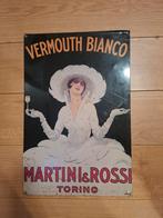 Vintage Martini & Rossi Vermouth Bianco Reclamebord, Ophalen of Verzenden, Gebruikt, Reclamebord