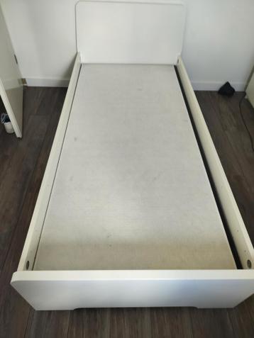 Wit IKEA Bed 90x200. - afbeelding 1