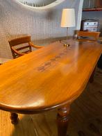 Tafel met stoelen, Ophalen, Gebruikt, Koloniaal, Teakhout