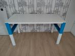 Ikea PÅHL Bureau | Wit/Blauw, Huis en Inrichting, Bureaus, Ophalen, In hoogte verstelbaar, Zo goed als nieuw, Bureau