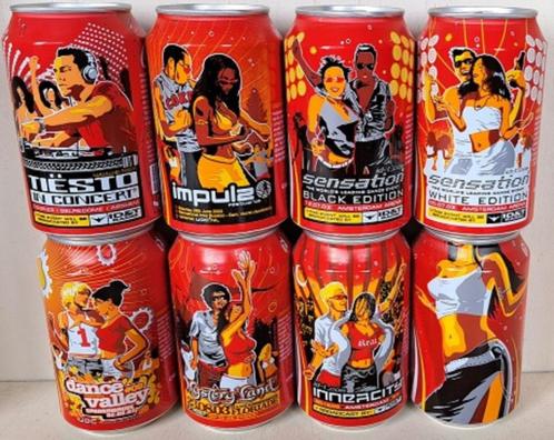Coca-Cola Blikkenset uit Nederland Dance 2003 8 st., Verzamelen, Merken en Reclamevoorwerpen, Gebruikt, Verpakking, Ophalen of Verzenden