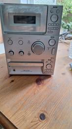 Sony cassettedeck/cd speler cmt cp101 met boxen gratis, Ophalen, Gebruikt, Sony