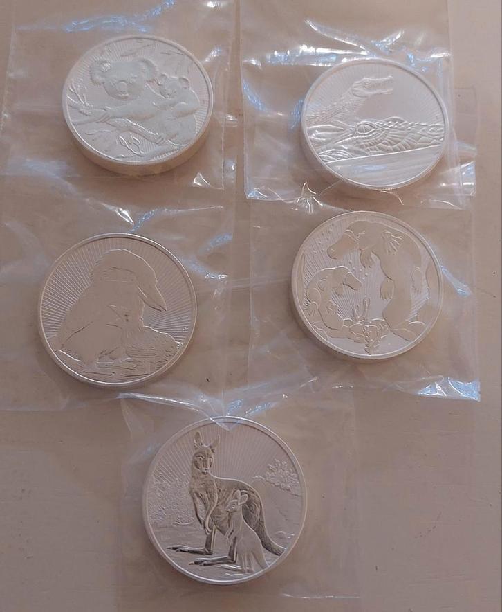 Zilveren 2 oz Next Generation Coins., Postzegels en Munten, Munten | Oceanië, Losse munt, Zilver, Ophalen of Verzenden
