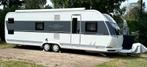 Hobby Prestige 720 KWFU 2020 Mover Dakluifel Airco Voortent, Caravans en Kamperen, Caravans, Rondzit, Hobby, 7 tot 8 meter, Schokbreker