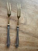vleesvorkjes zilver, 2 identieke en 2 andere ook identiek, Antiek en Kunst, Antiek | Bestek, Verzenden