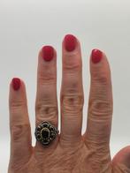 Z300 Prachtige zilveren granaat ring maat 17, Sieraden, Tassen en Uiterlijk, Antieke sieraden, Ophalen of Verzenden, Zilver, Ring