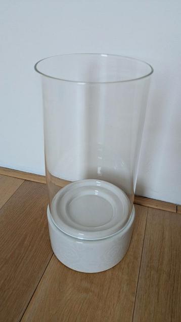 Windlicht met bloemenmotief - Zo goed als nieuw! beschikbaar voor biedingen