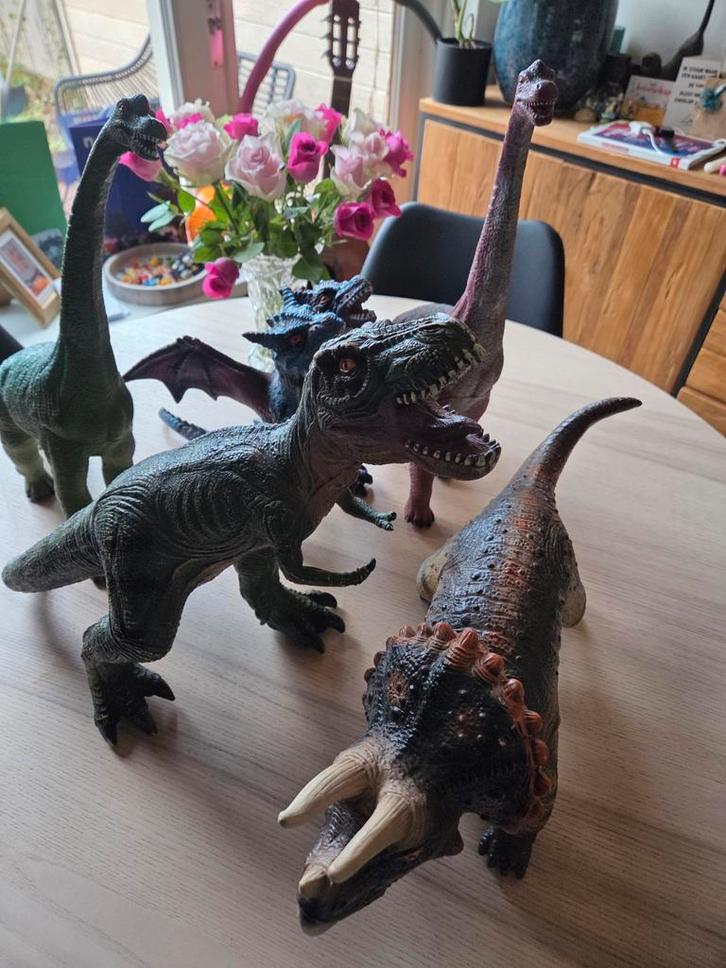 Speelgoed Dino's - Set van 5, Kinderen en Baby's, Speelgoed | Overig, Gebruikt, Jongen of Meisje, Ophalen