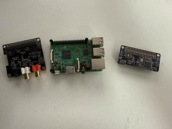 Raspberry PI 3B met HifiBerry Dac2 en HifiBerry DSP, Computers en Software, Moederborden, Zo goed als nieuw, Overige typen, DDR4