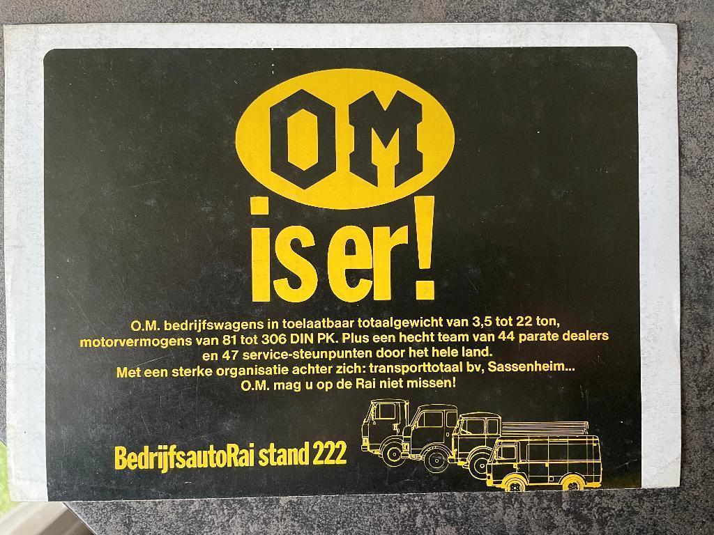 Folder van OM trucks 1974, Ophalen of Verzenden, Nieuw, Overige merken